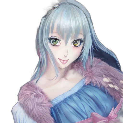 face, dress, staff, fantasy art transparent PNG cut-out