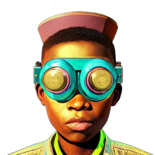 mask, face, robot, staff, concept art, 3d render, comic book art, photorealistic transparent PNG cut-out