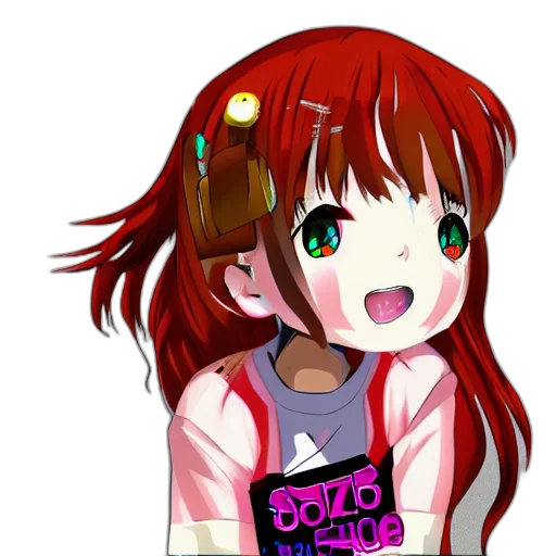 staff, jacket, hair, robot, anime, vaporwave, pixel art, cartoon transparent PNG cut-out