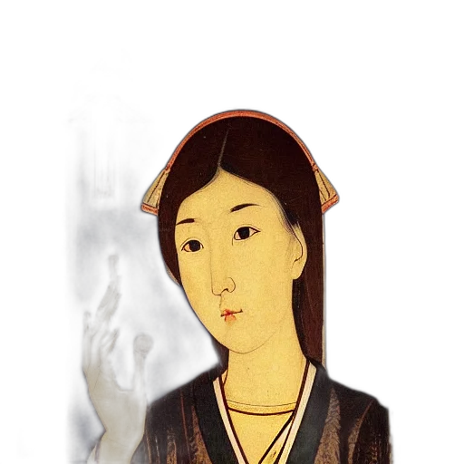 staff, face, photorealistic, oil painting transparent PNG cut-out