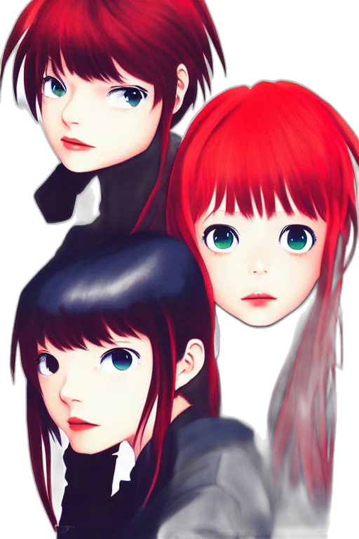 face, anime, photorealistic, concept art transparent PNG cut-out