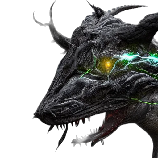 dragon, creature, mask, concept art, fantasy art, 3d render, photorealistic, photography transparent PNG cut-out