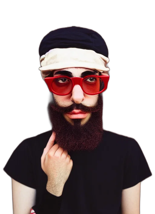 hat, mask, face, staff, photorealistic, cartoon, 3d render, concept art transparent PNG cut-out