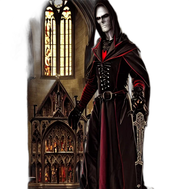 staff, concept art, fantasy art, pixel art, comic book art, dark, vampire, warrior transparent PNG cut-out
