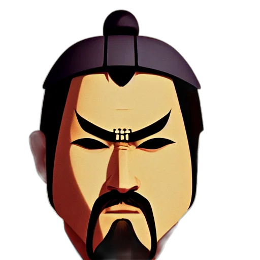 face, mask, staff, weapon, cartoon, 3d render, pixel art, fantasy art transparent PNG cut-out