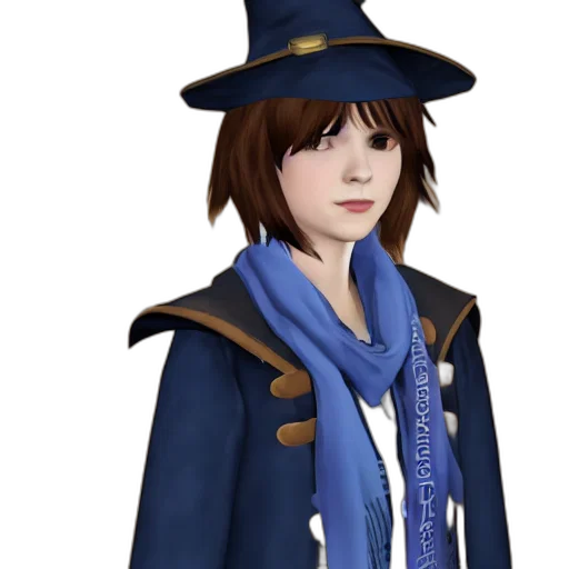 hat, staff, jacket, face transparent PNG cut-out