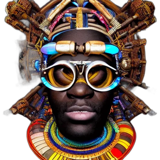 mask, face, crown, jewelry, concept art, photorealistic, colourful, vfx transparent PNG cut-out