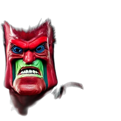 mask, face, creature, 3d render transparent PNG cut-out