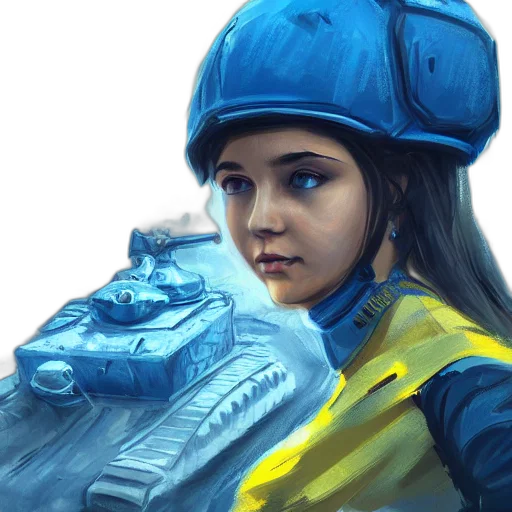 weapon, face, robot, concept art, fantasy art, photorealistic, cyberpunk, outer space transparent PNG cut-out