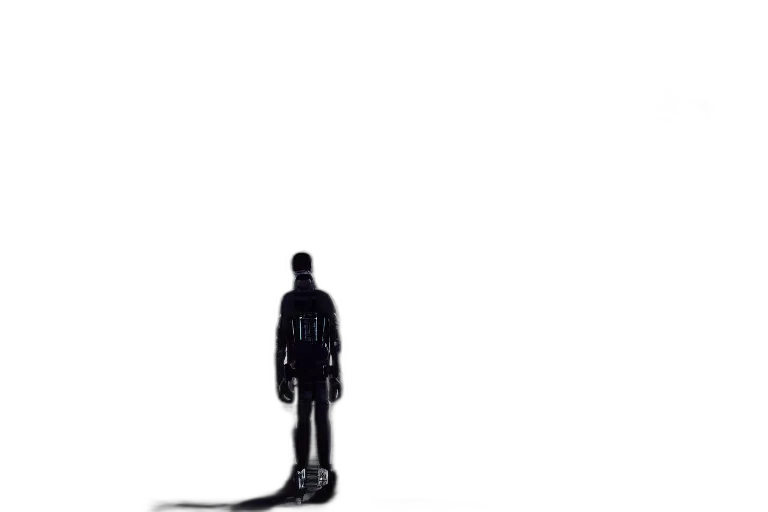 robot, staff, jacket, creature transparent PNG cut-out