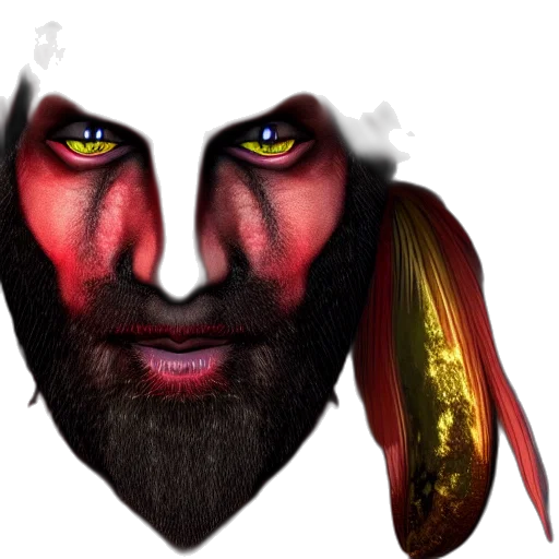 fantasy art, concept art, photorealistic, watercolor, red, dnd, render, male transparent PNG cut-out