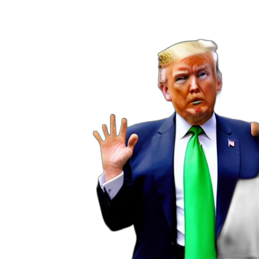 3d render, concept art, photorealistic, trump transparent PNG cut-out