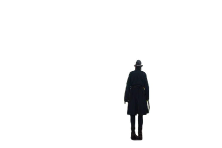 hat, jacket, staff, umbrella transparent PNG cut-out