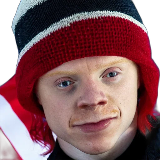 hat, face, hair, creature transparent PNG cut-out
