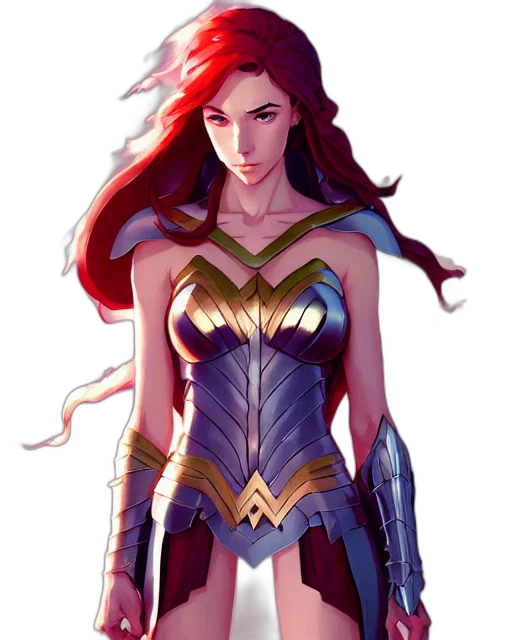 dress, comic book art, fantasy art, concept art, pixel art, red, portrait, female transparent PNG cut-out