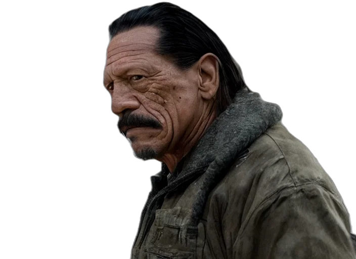 face, jacket, mask, hair, photorealistic, concept art, 3d render, comic book art transparent PNG cut-out