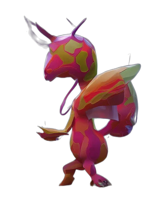 dragon, creature, animal, staff transparent PNG cut-out
