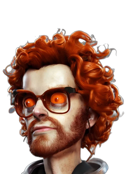 face, staff, hair, concept art transparent PNG cut-out