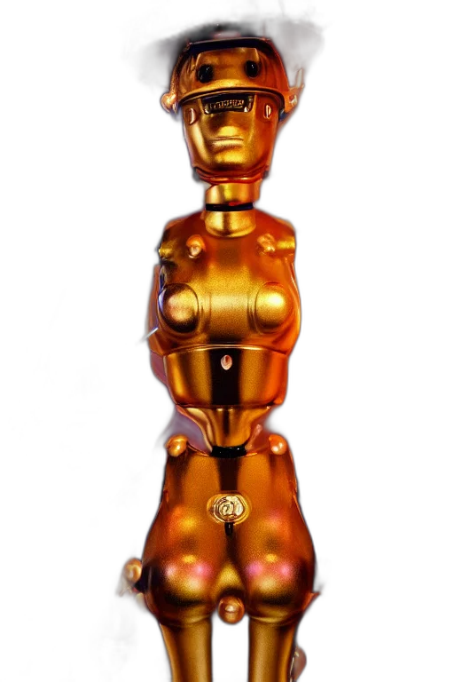 robot, jewelry, bottle, crown, 3d render, concept art, portrait, photo transparent PNG cut-out