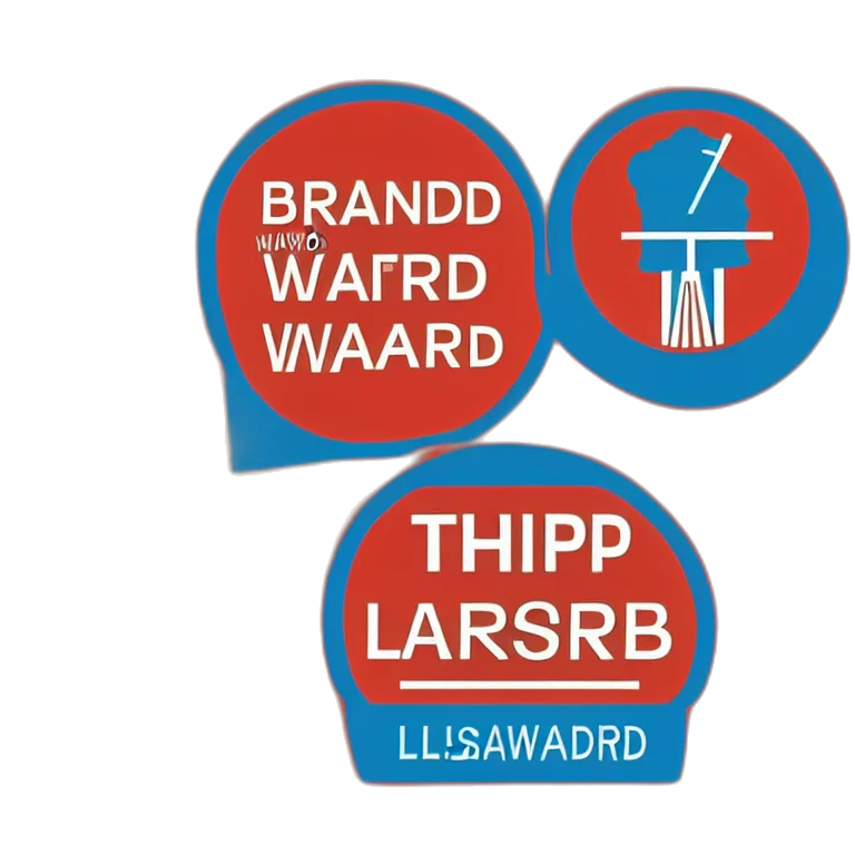 3d render, award, winning, brandmark transparent PNG cut-out
