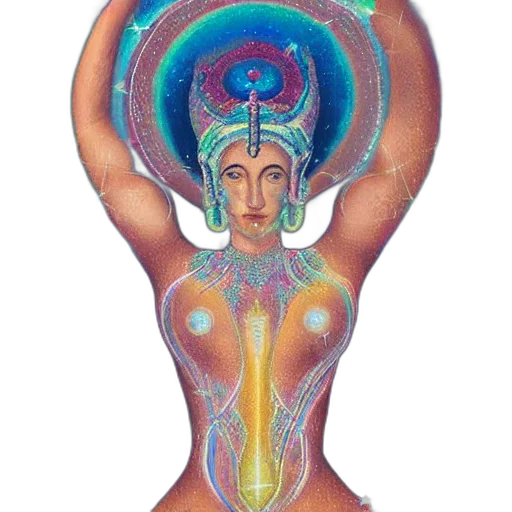 staff, jewelry, crown, fantasy art, concept art, watercolor, outer space, cosmic transparent PNG cut-out
