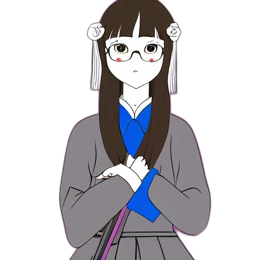 staff, jacket, anime, cartoon, pixel art, concept art, monochrome, blue transparent PNG cut-out