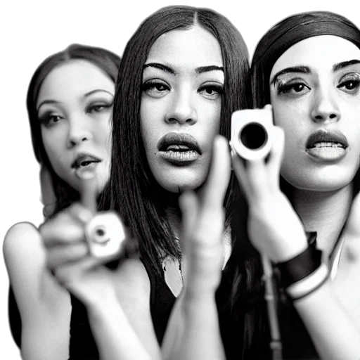 jewelry, photorealistic, beautiful, grindhouse, women, their, hands, cameras transparent PNG cut-out