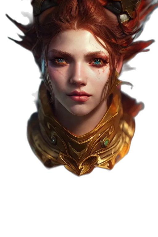 face, crown, jewelry, staff, fantasy art, concept art, photorealistic, comic book art transparent PNG cut-out