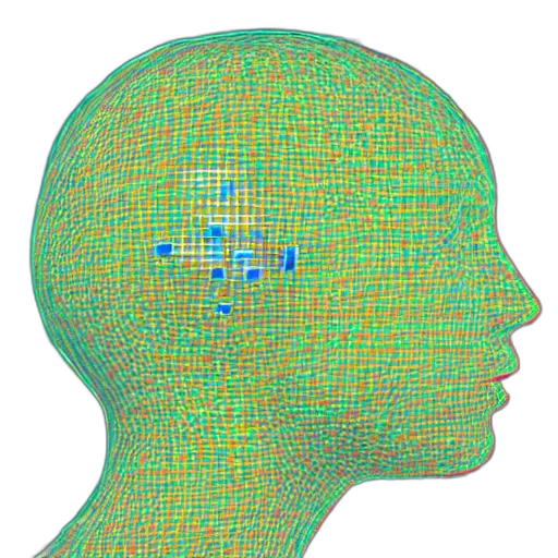 face, robot, mask, crown, 3d render, gender, neural, network transparent PNG cut-out