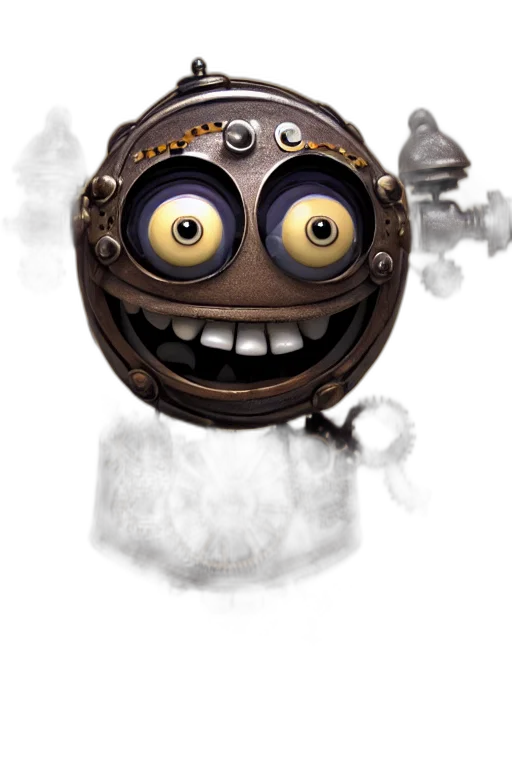 robot, staff, mask, face, concept art, 3d render, fantasy art, photorealistic transparent PNG cut-out