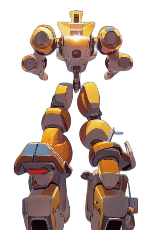 robot, weapon, jacket, staff, concept art, pixel art, 3d render, cyberpunk transparent PNG cut-out