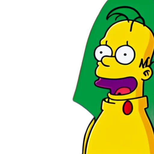hat, concept art, cartoon, travis, scott, homer, simpson, rap transparent PNG cut-out