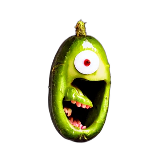 food, face, creature, animal, 3d render, photorealistic, concept art, pixel art transparent PNG cut-out