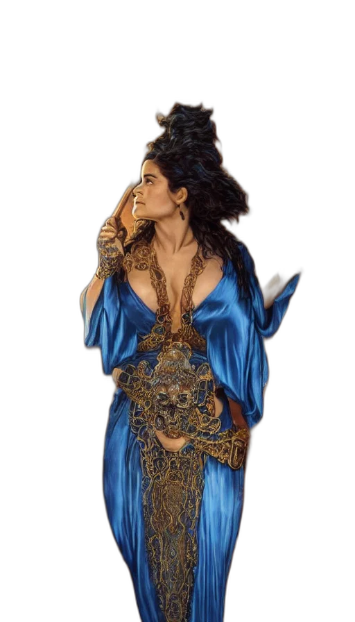 dress, jewelry, fantasy art, concept art transparent PNG cut-out