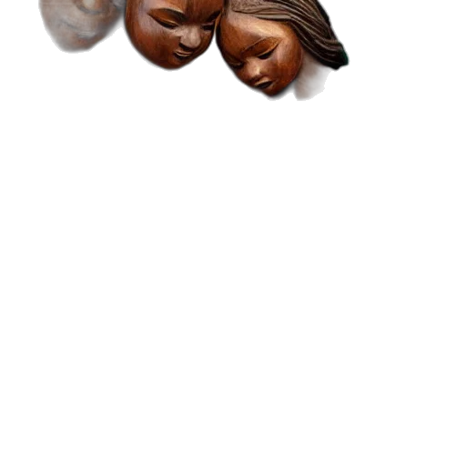 hair, mask, crown, face transparent PNG cut-out