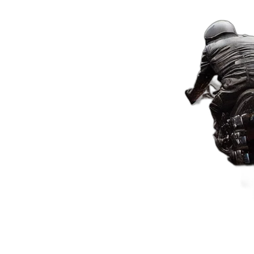 jacket, robot, weapon, creature, concept art, 3d render, photorealistic, outer space transparent PNG cut-out