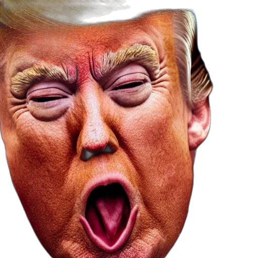 mask, face, hat, creature, photorealistic, close, portrait, donald transparent PNG cut-out