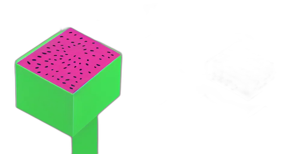 furniture, umbrella, hat, shoes, 3d render, vaporwave, concept art, pixel art transparent PNG cut-out
