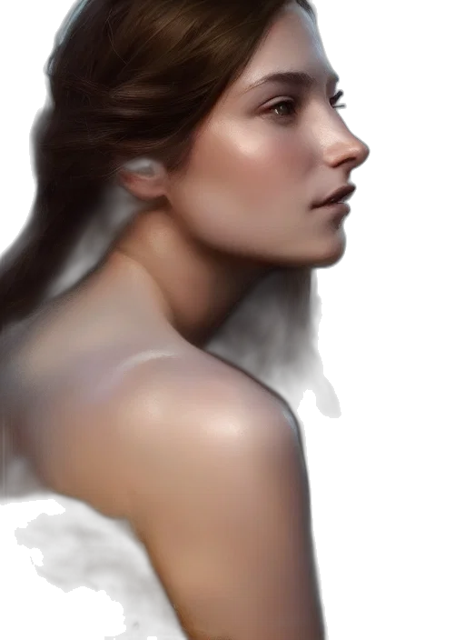 face, jewelry, crown, hair, photorealistic, fantasy art, concept art, oil painting transparent PNG cut-out