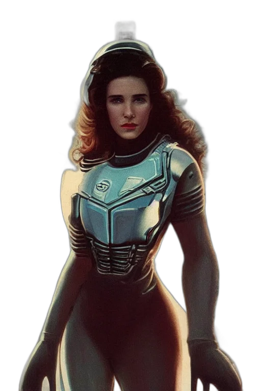 robot, dress, comic book art, concept art transparent PNG cut-out
