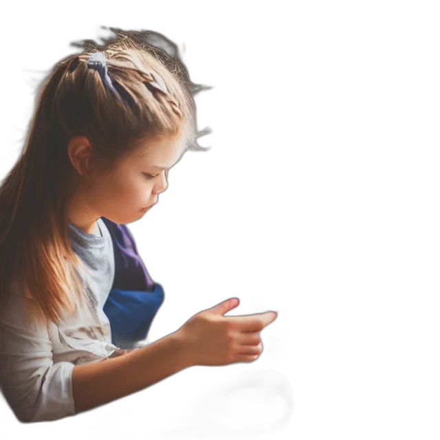 photorealistic, 3d render, concept art, photo, girl, reading, book, highly transparent PNG cut-out