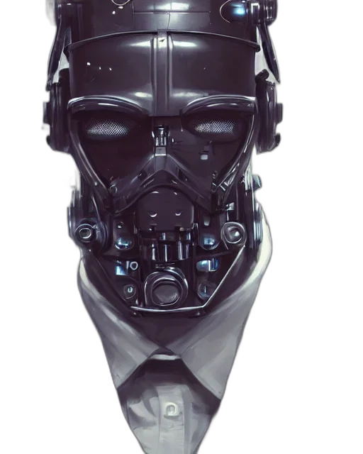 mask, face, robot, concept art transparent PNG cut-out