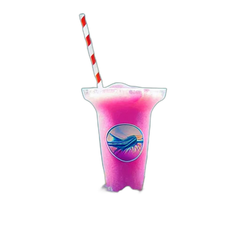 food, staff, bottle, vaporwave transparent PNG cut-out