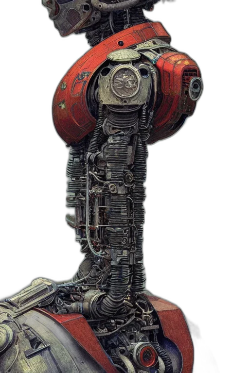 robot, weapon, face, staff transparent PNG cut-out