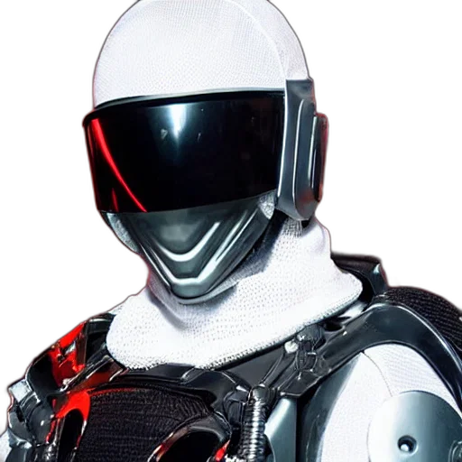 robot, jacket, mask, face transparent PNG cut-out