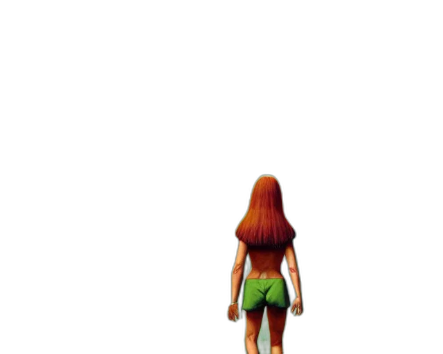dress, hair, creature, robot, 3d render, pixel art, concept art, vaporwave transparent PNG cut-out