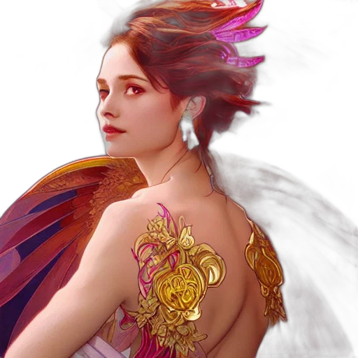 dress, jewelry, dragon, fantasy art, concept art, photorealistic, oil painting, red transparent PNG cut-out