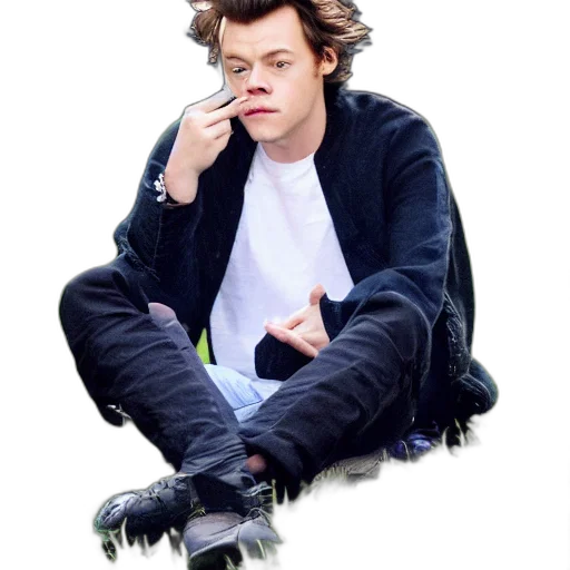 jacket, hair, creature, photorealistic, concept art, watercolor, harry, styles transparent PNG cut-out