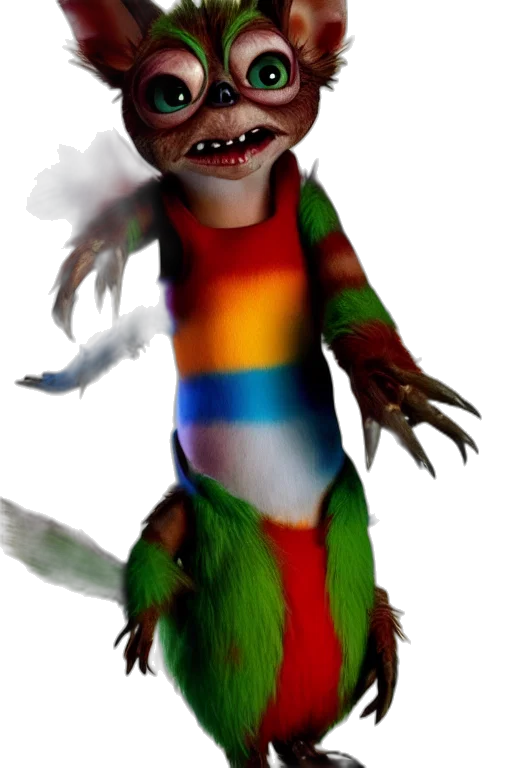 creature, dragon, animal, staff, 3d render, concept art, colorful, full transparent PNG cut-out