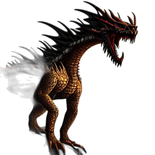 dragon, creature, animal, staff, concept art, fantasy art, 3d render, pixel art transparent PNG cut-out